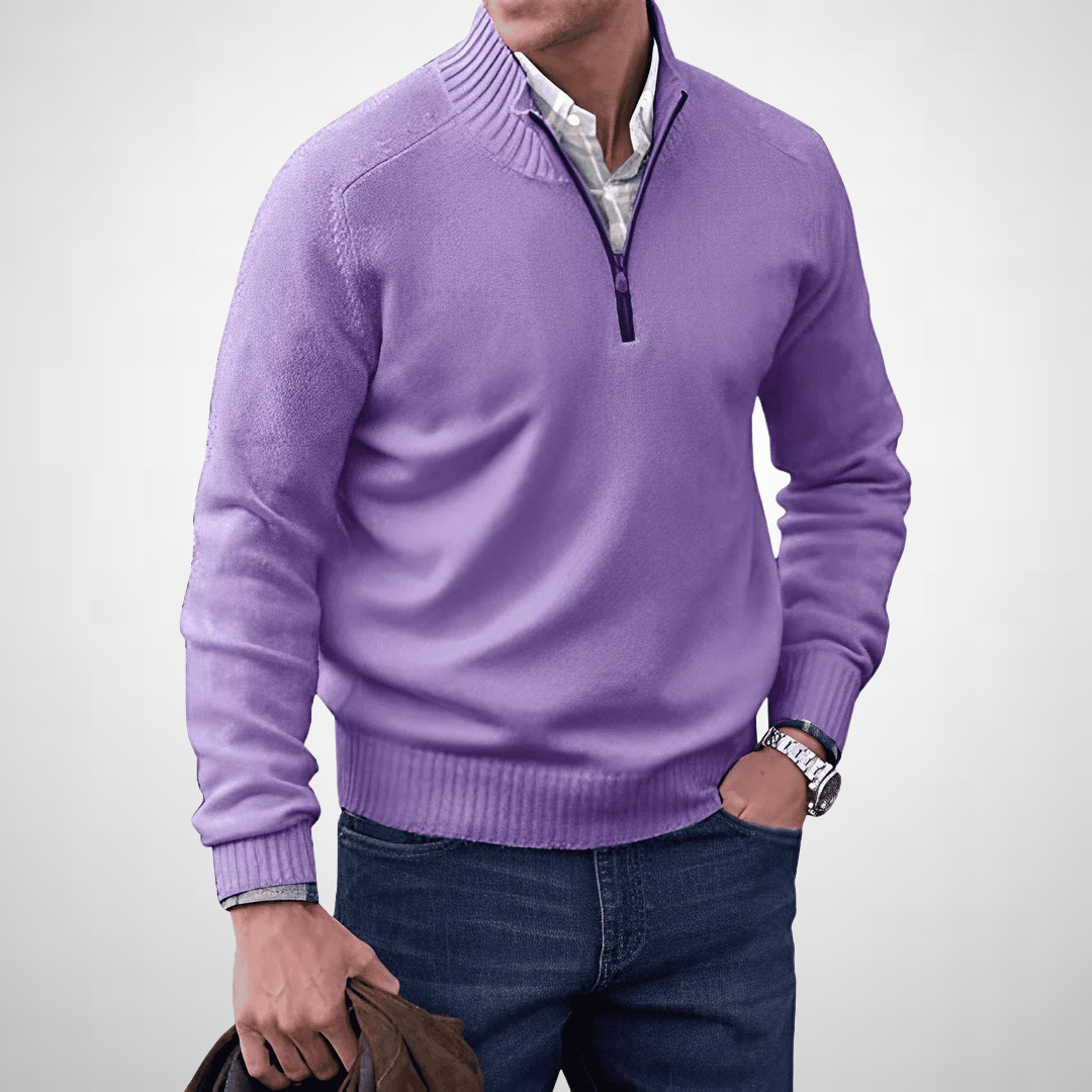 Francis™ | Cashmere Sweater With Zip Closure