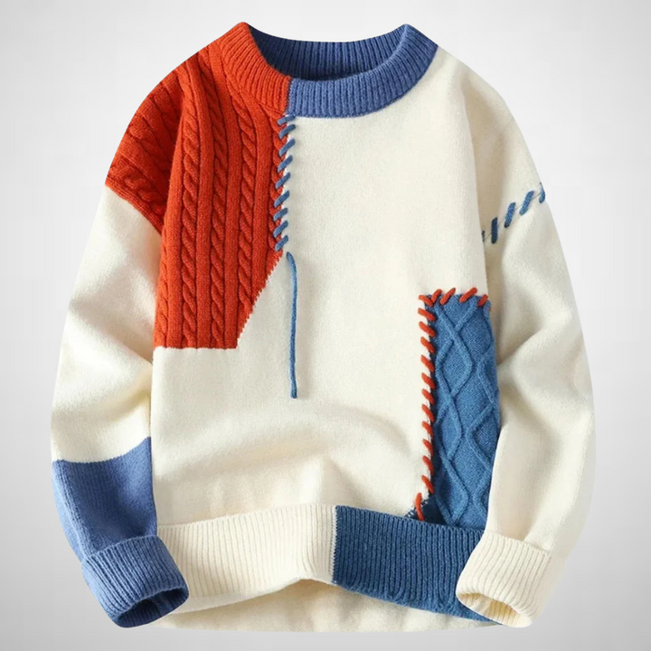 Luca™ | Sweater with Patchwork