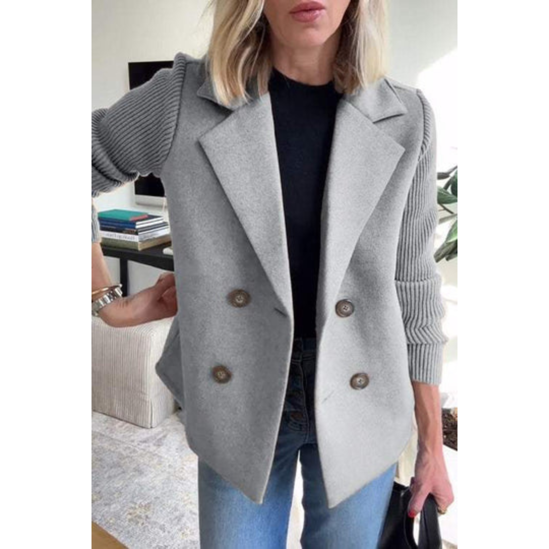 Harper™ | Patchwork Sleeve Casual Coat