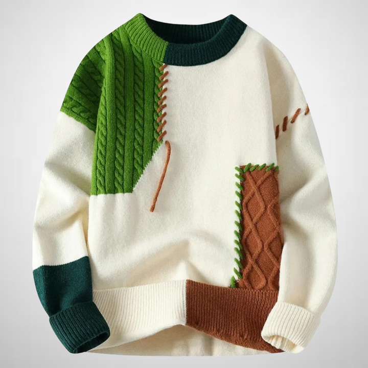 Luca™ | Sweater with Patchwork