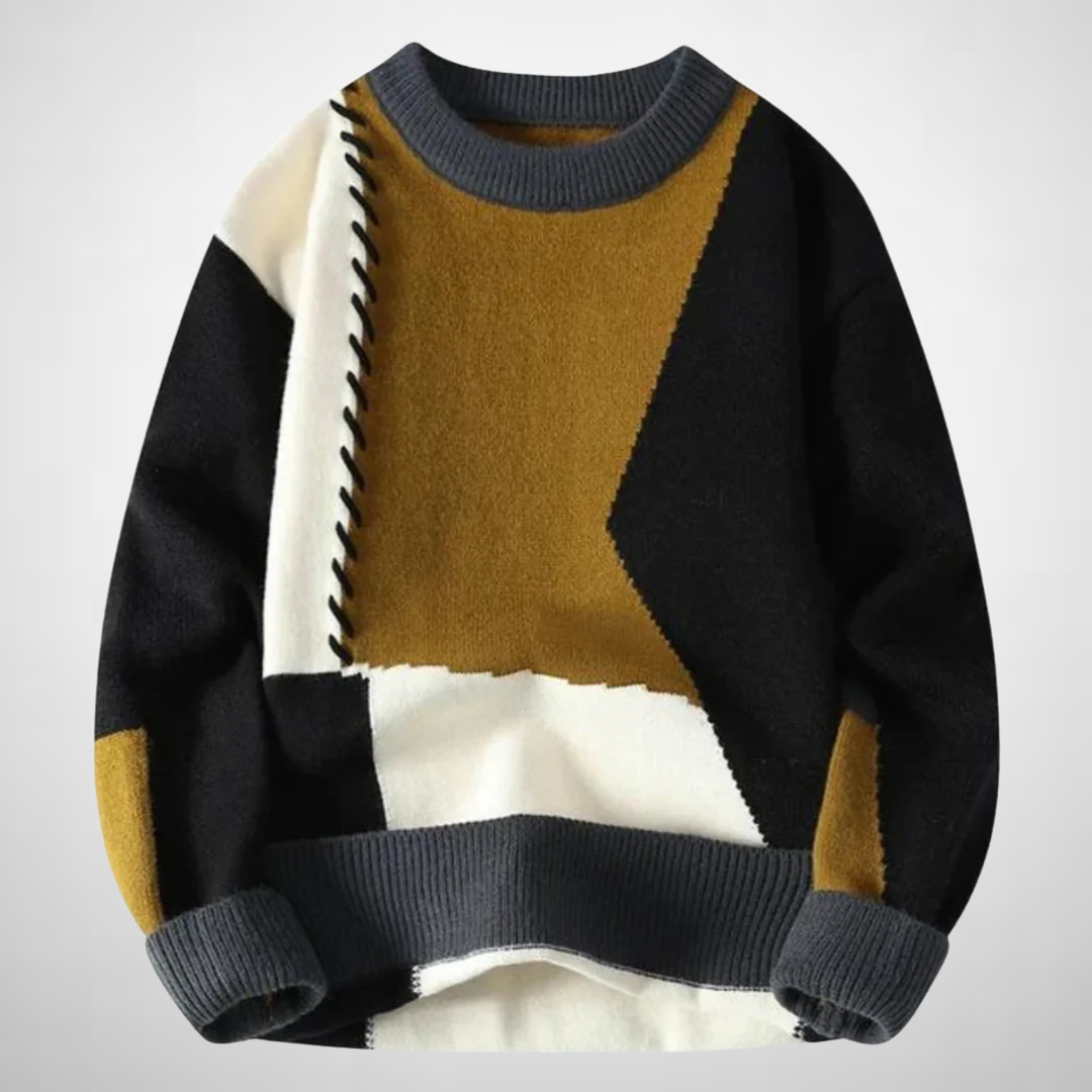 Luca™ | Sweater with Patchwork