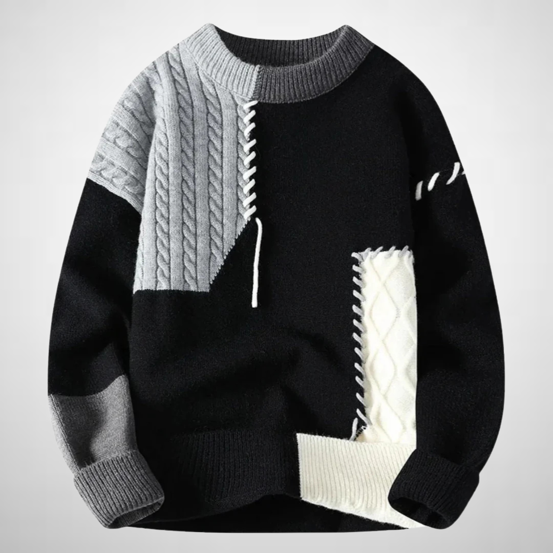 Luca™ | Sweater with Patchwork