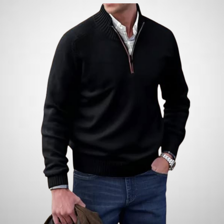 Francis™ | Cashmere Sweater With Zip Closure