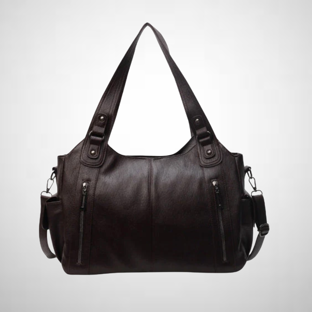 Leather tote bag