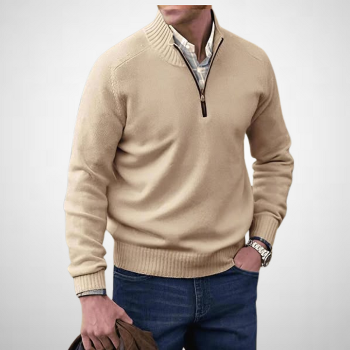 Francis™ | Cashmere Sweater With Zip Closure