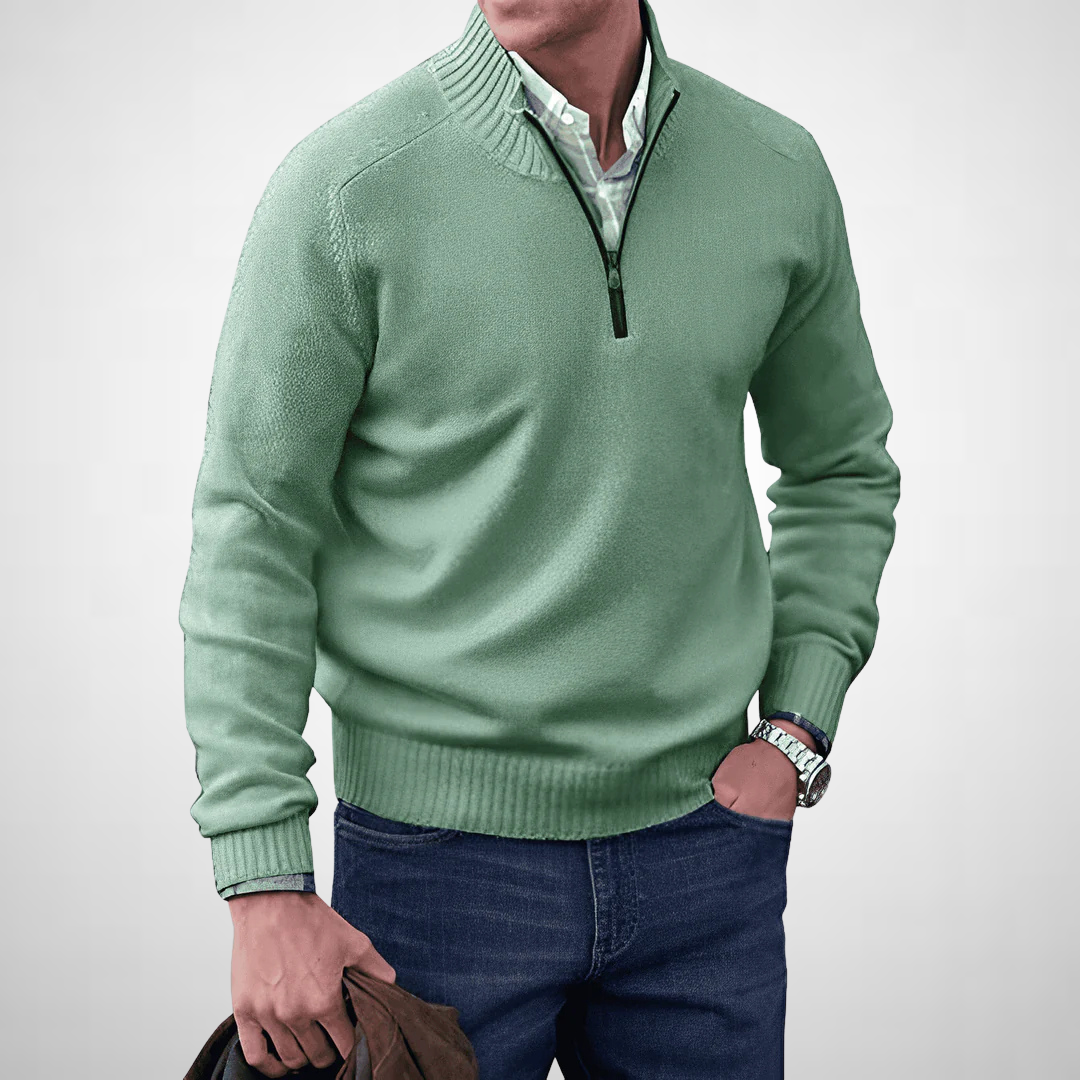 Francis™ | Cashmere Sweater With Zip Closure