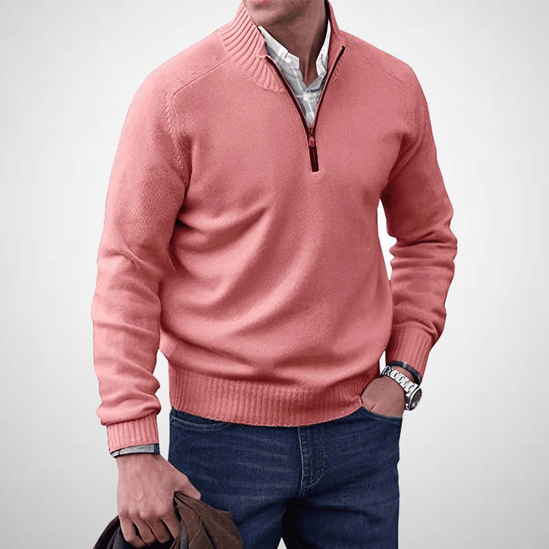 Francis™ | Cashmere Sweater With Zip Closure