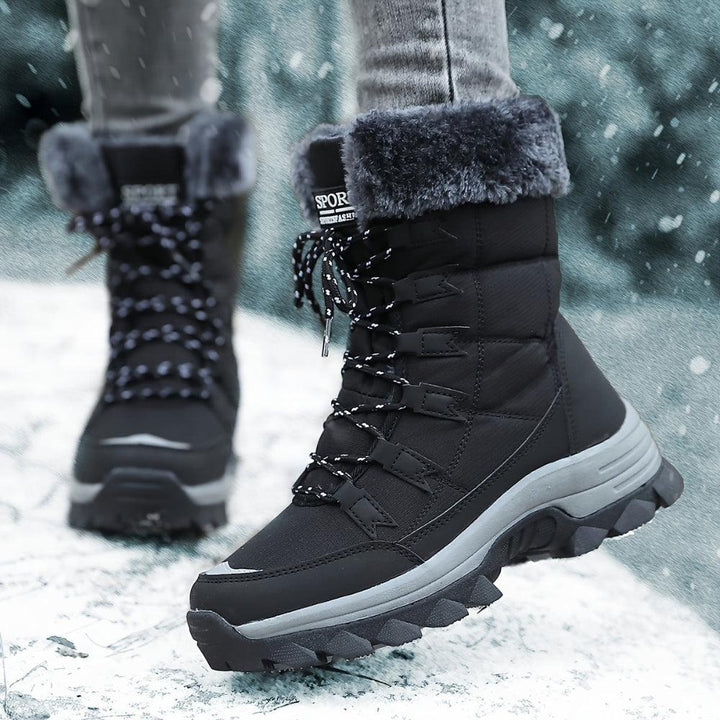 Waterproof Snow Boots With Synthetic Fur