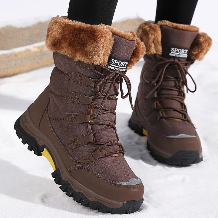 Waterproof Snow Boots With Synthetic Fur