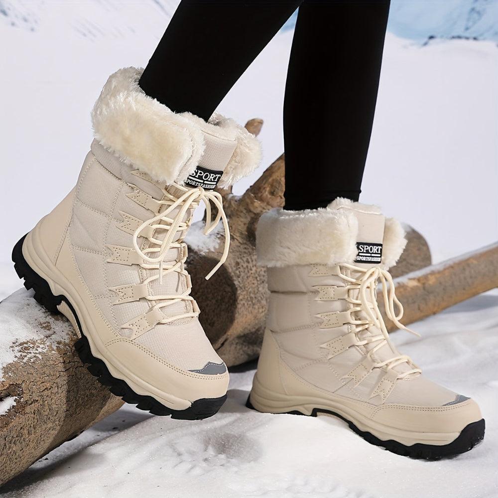 Waterproof Snow Boots With Synthetic Fur