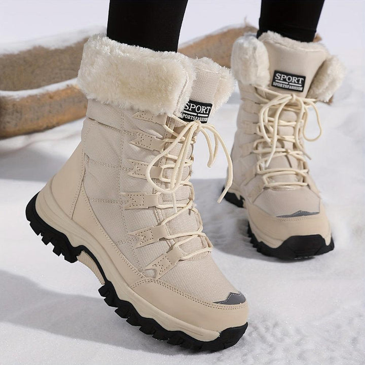 Waterproof Snow Boots With Synthetic Fur