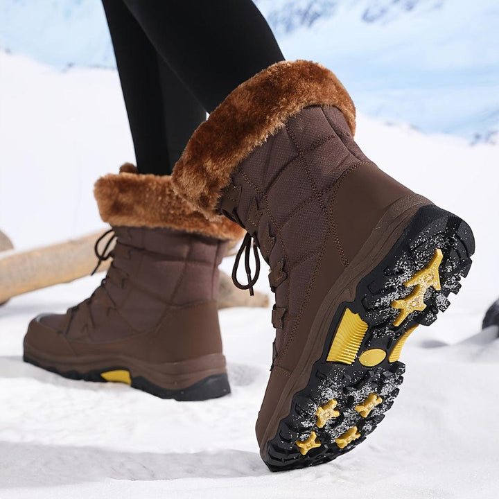 Waterproof Snow Boots With Synthetic Fur